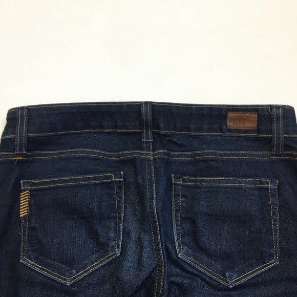 PAIGE Carson Dark Wash Skyline Ankle Peg Maternity Pull On Skinny Jeans - Picture 7 of 16